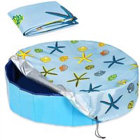 Round Pool Cover For 82-160cm Pools Summer Winter Pool Cover For Dog Pools Oxford Fabric UV-Resistant Waterproof Dustproof