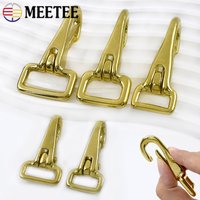 2/5Pcs Solid Brass Buckle Bag Strap Connect Hook Backpack Webbing Spring Buckles Dog Collar Hook Keychain Clasp DIY Accessories