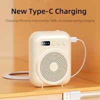Portable Voice Amplifier Megaphone Mini Audio Speaker With Microphone Rechargeable Ultralight Loudspeaker for Teachers teaching