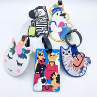 1PCS Cute Small Animal Luggage Tag Airport Tag Check in Loss Prevention Hanging Tag Essential for Business Travel
