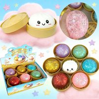 6 colors Oversized Rainbow Dumpling Squishies Soft Sensory Squeeze Toy Relief Anxiety Fidget Stress Ball for ADHD Autism