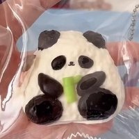 Creative TPR Panda Kneading Black Sticky Stress Relief Soft Panda Squishy Birthday Gift