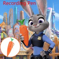 1-6pcs Zootopia Carrot Voice Recorder Pen Cartoon Creativity Kid Ballpoint Pen That Can Be Recorded Multi Functional Pens Gift!_