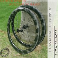 1165g Carbon Spokes 700c Carbon Clincher Tubeless Tubular Wheelset V Brake 36T Ratchet UR20C Tubeless Road Rim Brake Wheels
