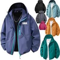 Custom LOGO outdoor jacket men's women's new windproof waterproof mountaineering suit spring and autumn single-layer jacket