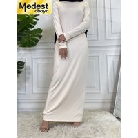 Modest Abaya Femme Casual Vestido Turtle Neck Hijab Inner Dress Muslim For Women Maxi Robe Caftan Turkey Kaftan Islamic Clothing