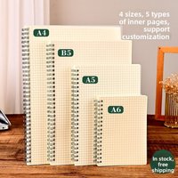 2PCS Thickened B5 notebook A5 grid high school student notebook blank wrong question A6 grid coil notebook
