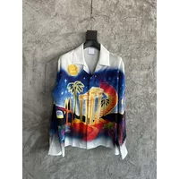 Version Printed Women Men Long Sleeve Shirts Loose Fit Oversized Men Casual Shirts Cotton&Silkt shirtsshirtsa shirtmen shirt
