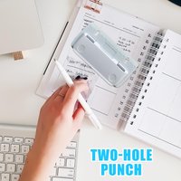 Paper Hole Punch Two Hole Punch File Folders Puncher 8cm Hole Spacing Manual Office Supplies With Scale Binder Punching Machine