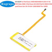 New 800mAh 616-0229 616-0232 Battery For iPod Classic 30GB 6th 80GB 120GB G5 Thin 5th 5.5 Classi 7th 160GB A1036 A1136 A1238