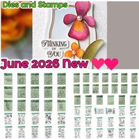 June 2026 New Gallic Rose Optimistic Thin Green Joy Metal Cutting Dies Stamp for DIY Scrapbook Handmade Photo Album Diary Calend