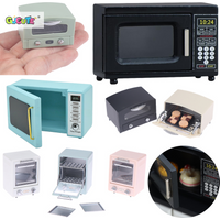 1Pcs Dollhouse Miniature Microwave Oven Simulation Electric Appliances Kitchen Furniture Model Decor Toy Doll House Accessories