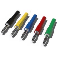 QSS 5PCS 4MM Banana Male to 2MM Banana Jack Female Safety Probe Adapter Converter Electrical Tools