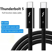 80Gbps Thunderbolt 5 Data Cable 240W 16K Compatible with Thunder-bolt 4 USB4 Full-featured Transmission Fast Charging Type-C