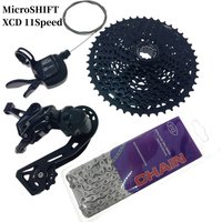 MicroSHIFT MTB Bike 1x11 Speed Derailleur Groupset XCD XPRESS PLUS Shifter + RD + Chain + 11V Cassette 46T Bicycle shifters part