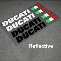 AliExpress NONE 2PCS Motorcycle Waterproof Reflective Stickers For DUCATI Logo Decal Bike Body Helmet Decorative Accessories
