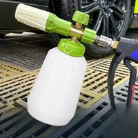 1Pc 1L Wide Mouth Foam Bottle For Pressure Washer Acid Alkali Resistant PE Soap Tank For Greenworks Airbrush Garden Tools White