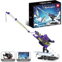 235PCS Decompression Mini Fishing Rod Building Block Friends City Home Decoration DIY Creative Model Puzzle Toy Birthday Gift