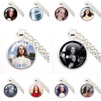 Lana Del Rey Glass Round Pendant Necklaces Accessories Necklace Charms Necklace for Women Men Jewelry Gift