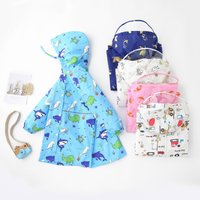 Cartoon children's raincoat, hooded, lightweight and portable, comes with a storage bag, suitable for toddler boys and girls to