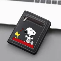 Snoopys Men Wallet Anime Coin Purse Credit Card Holder Passport PU Waterproof Driving License Bag ID Cards Cover Woman Kids Gift