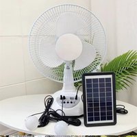 Solar AC and DC 12-inch 16-inch Table Fan Silent Air Supply Rechargeable Fan Energy Saving and Environmental Protection
