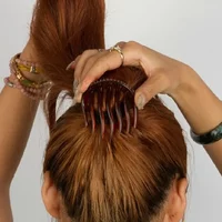 Women Hair Styling Clip Fluffy Stick Bun Hairpin Plastic Hair Braiding Tools Ponytail Bump It UP Insert Comb Clip Hair Barrettes