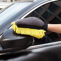 Waterproof Car Wash Microfiber Chenille Gloves Wool Thick Car Cleaning Mitt Wax Detailing Brush Auto Care Double-faced Glove