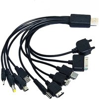 1-8pcs 10 In 1 Multi-Function USB Cable Universal Phone Charging Cable USB to Multiport Charging Cable Cord For Phone Charger