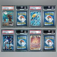 DIY PTCG English Version Self-made Trading Card Game Umbreon VMAX Misty Psyduck 10Points Rare Rating Card Collecting Card Gift