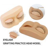 Mini Lash Flat Model Head Practice Eyelash Extension Training Head With Removable Replacement Eyelids