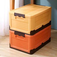 Storage Box Folding Organizer Boxes Multifunction Large Foldable Storage Organizer Basket Sundries Plastic Container With Lid