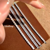 Tennis Bracelet Set Hip-Hop Jewelry - Trendy Fashionable Diamond Bracelet for Men And Women Suitable for All Occasions