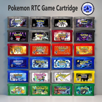 GBA English Game Cartridge , Pokemon RTC Cursed Version,Vega,Rekindled Red, Rose Emerald ,Ore Sole,GBA ROM Modified Version