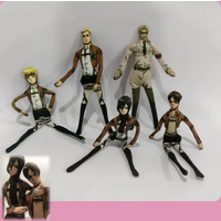 Attack on Titan Anime Cosplay Doll Plush Stuffed Figure with Flexible Iron Wire Shingeki No Kyojin Abstract Prop Decorative Toy