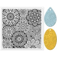 Polymer Clay Texture Sheets Mandala Silicone Texture Stamp Clear Clay Silicone Texture Sheets Polymer Clay Texture Silicone Mat