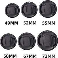 Camera Lens Cap High-quality 49mm 52mm 55mm 58mm 67mm 72mm Snap on Front Lens Cap for Camera