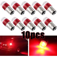 10pcs Car 12V LED Rear Taillight Tail Brake Light Strobe Flashing LED Lamp Motorcycle Warning Light Bulb Red Stronger Light