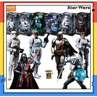 BLOKEES STAR WARS Din Djarin Grogu Darth Vader Imperial Stormtrooper Beyond Version Action Figure Decoration Collect Toys Gift