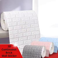 70cm*1/2/3/5/10M 3D Wallpaper Brick Pattern Wall Panels DIY Waterproof for Living Room Bedroom Kitchen Background Home Decor