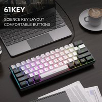 2026 new Mini 60% Compact Wired Keyboard 61 Keys RGB Backlight Membrane Keyboard For Windows PC Office laptop Computer