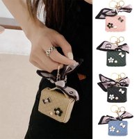 2026 NEW Leather Earphone Storage Bag Mini Creative Keychain Solid Color Pendant Earphone Case Bluetooth Headset Cover