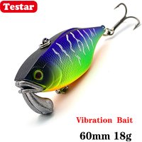 60mm 18g Testar Jig Head Vibration Bait Long Casting VIB Wobblers Swimbait Fishing Lures Winter Ice Fishing Trout Pike Dogfish