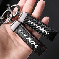 For CFMOTO 800NK NK800 NK 800 C22 2023 2024 Motorcycle Carbon Fiber Patterned leather rope Keychain Keyring key ring