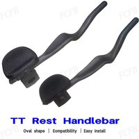 AliExpress NONE Road Bike Triathlon Time Trial 3K Full Carbon Bicycle Rest TT Handlebar 35° For Aero Handlebar Extension With Clip