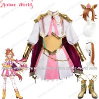 《Custom Size》Anime Uma Musume Pretty Derby T.M. Opera O Cosplay Costume Halloween Party Adult Dress Wig Ears Tail Props Shoes