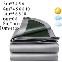 Large Tarpaulin 3*3 4 5 6 4m×4 8 10 20 Waterproof Tent Tarp Garden Rain Cover Uv Block Sun Shade Camping Car Awning Green Silver