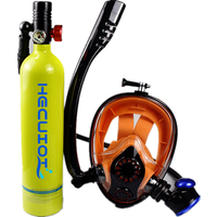 Mini 1LScuba Diving Tank Set, Scuba Diving Tank Mini Diving Cylinder with Snorkel Mask Simple Breathing Diving