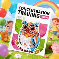 Interactive Activity Coloring Book, Children's Fun Coloring Book 48 Pages of Colorful Pages, Animal, Figure, Architecture Themes