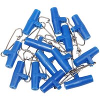 Heavy Duty Fishing Line Sinker Slides Blue Plastic Head Swivel with Duo-lock Nice Snap Fishing Sinker Slider 25pcs